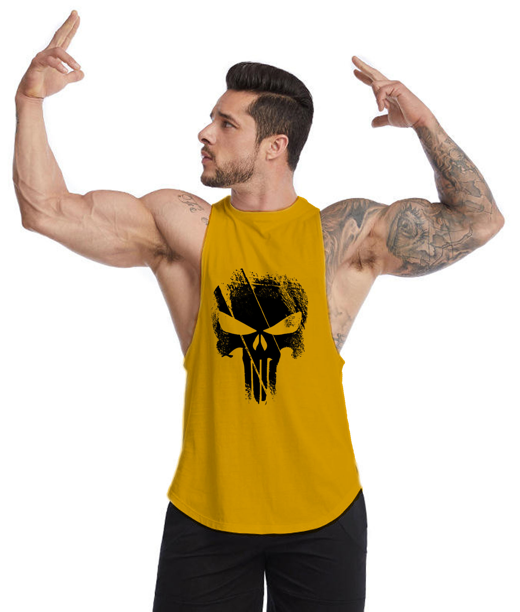 POLERA MUSCULOSA CUELLO REDONDO THE PUNISHER YELLOW - 1