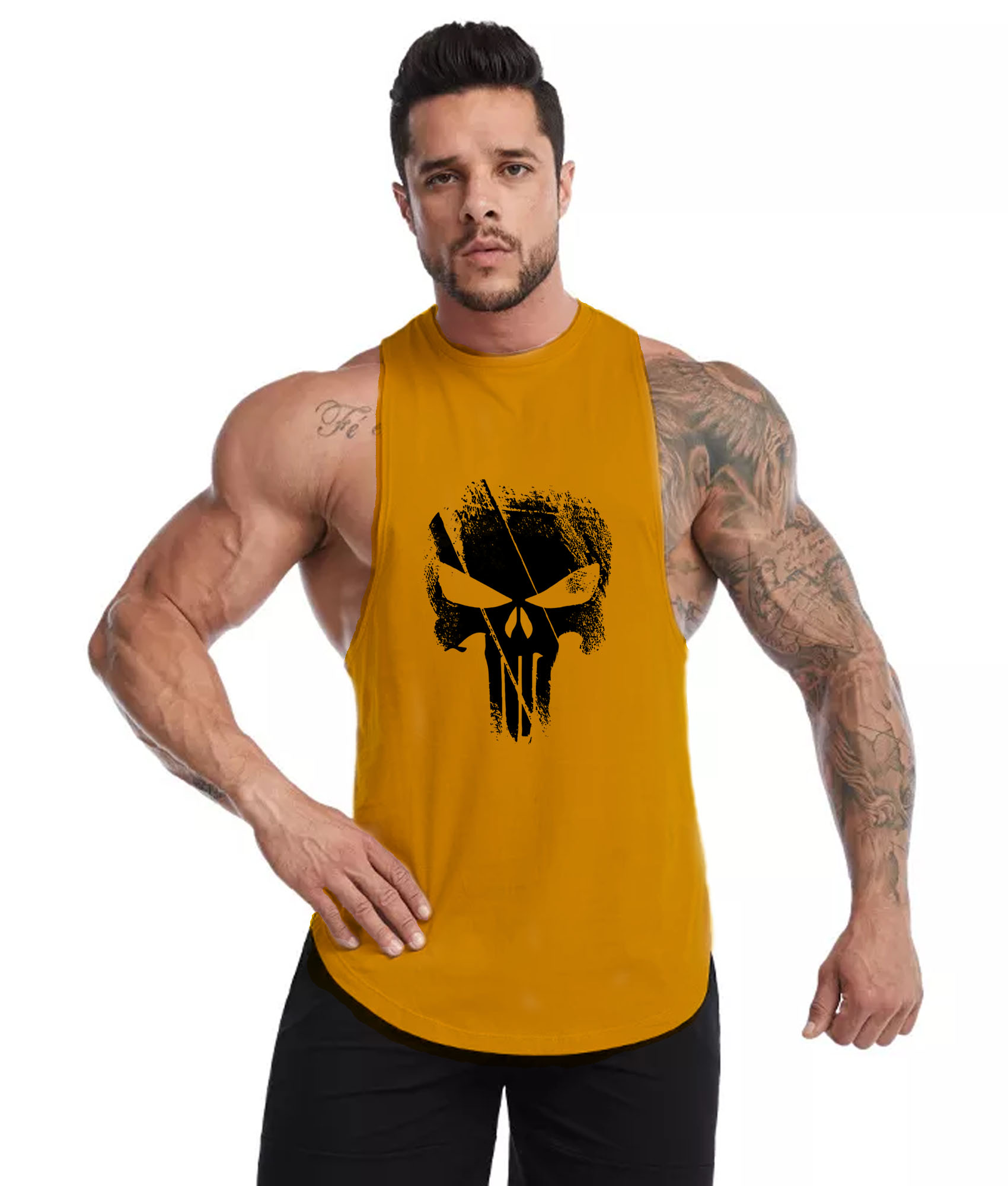 POLERA MUSCULOSA CUELLO REDONDO THE PUNISHER YELLOW - 2