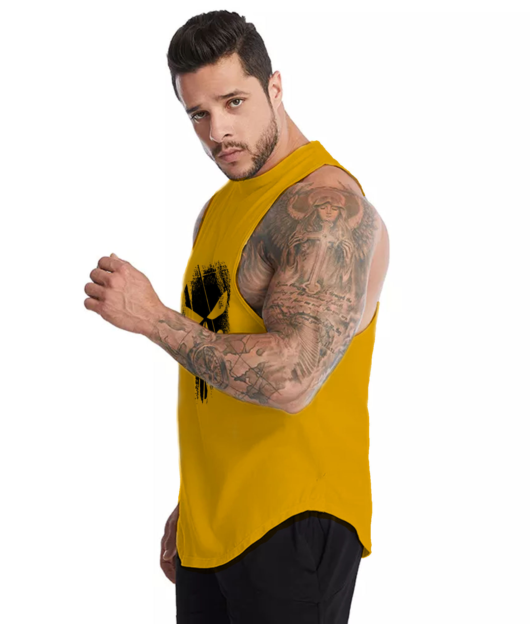 POLERA MUSCULOSA CUELLO REDONDO THE PUNISHER YELLOW - 3