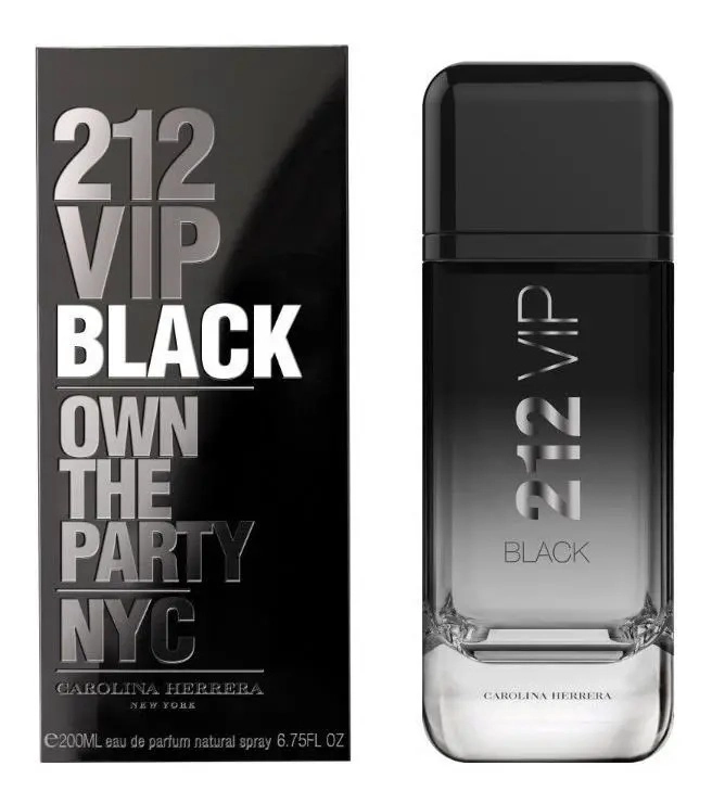 CAROLINA HERRERA 212 VIP BLACK NYC EDP 200 ML HOMBRE - 1