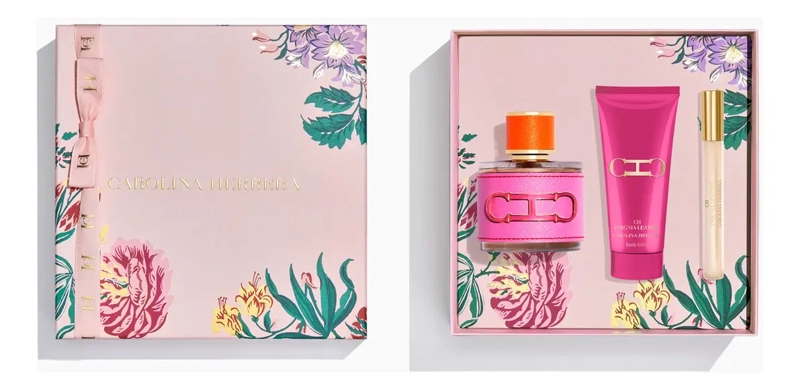 CH INSIGNIA LEATHER 100 ML EDP + 10ML +100ML BODY CAROLINA HERRERA SET - 2