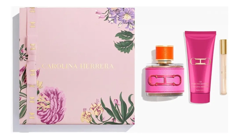 CH INSIGNIA LEATHER 100 ML EDP + 10ML +100ML BODY CAROLINA HERRERA SET - 3