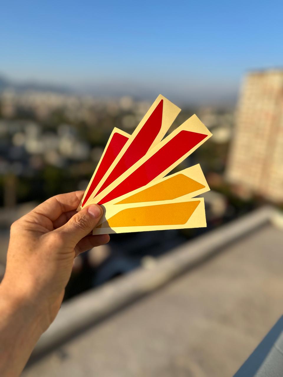STICKERS ADHESIVOS REFLECTANTES PARA MOTO KIT REVISIÓN TÉCNICA - 7