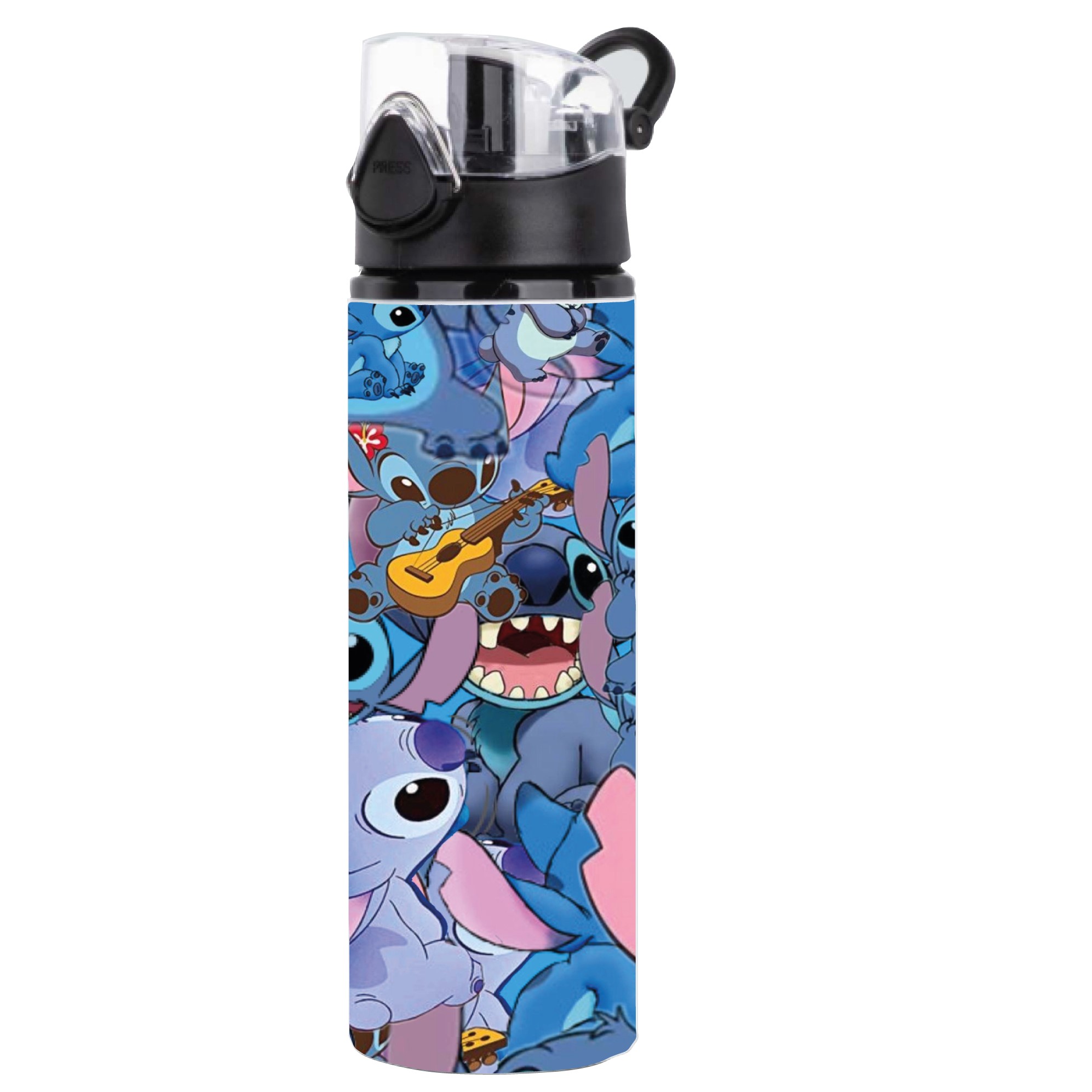 BOTELLA ALUMINIO 750 ML ESTAMPADO STITCH - 1