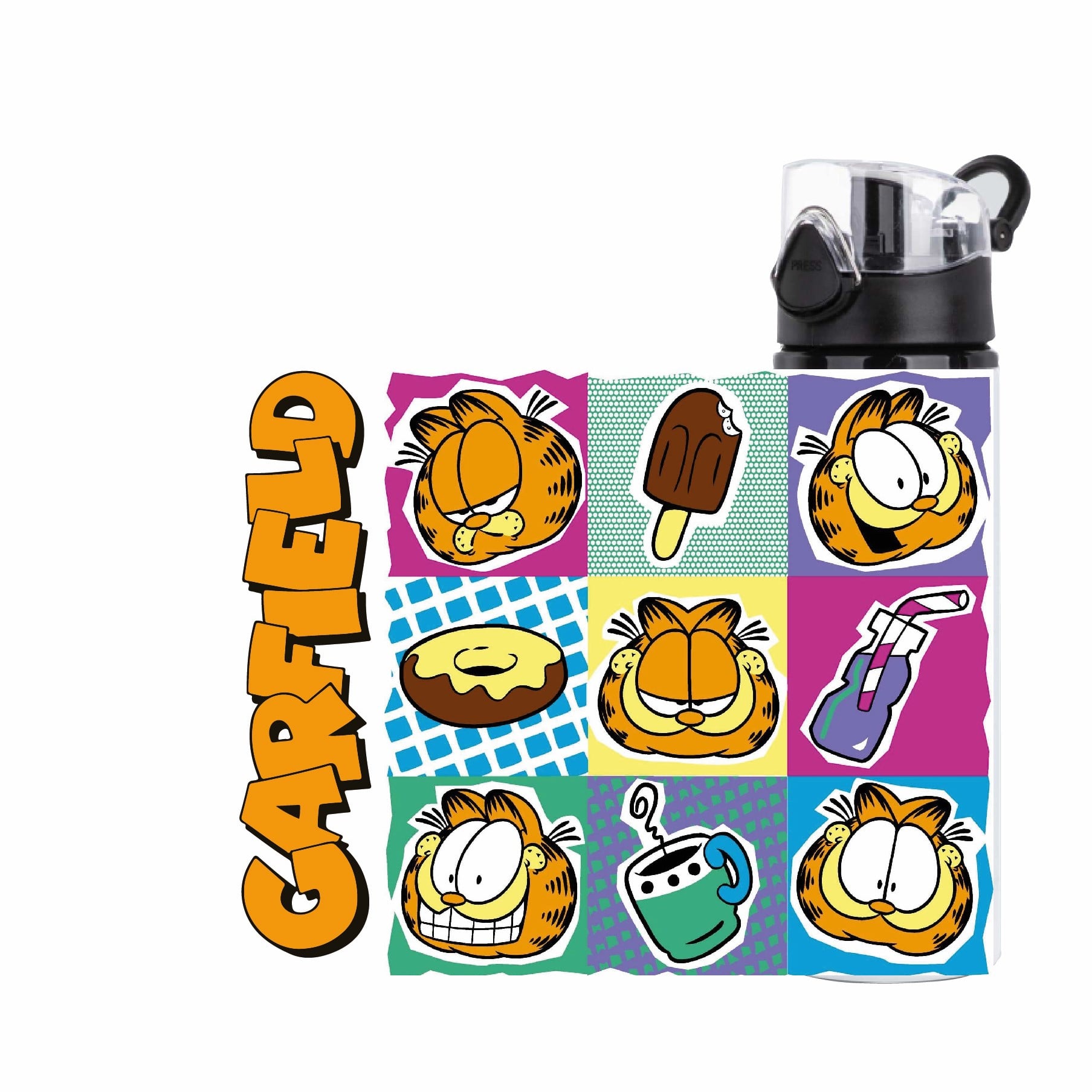 BOTELLA AGUA DISEÑO GARFIELD  GATO TRAVIESO 750 ML - 2