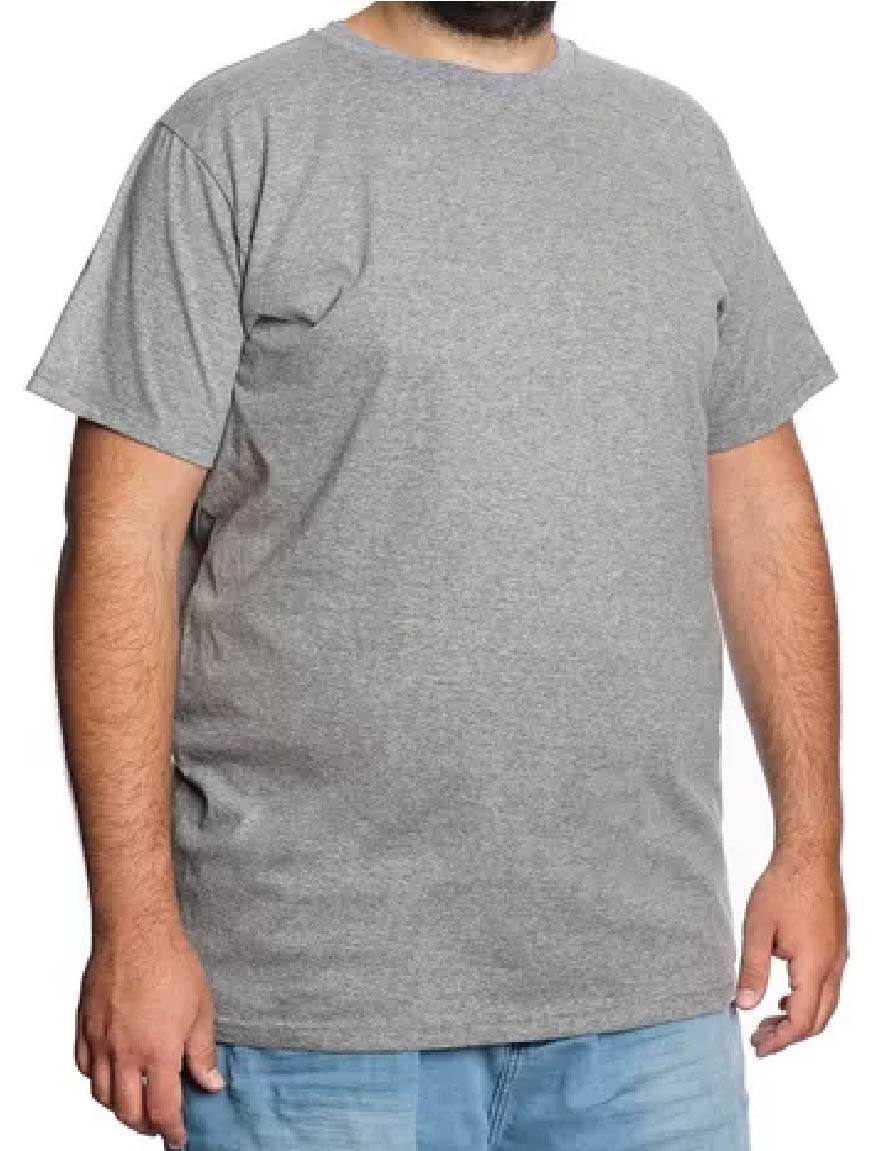 POLERA MANGA CORTA ALGODÓN UNISEX SUMEY GRIS POLO EXTRANGRANDES - 1