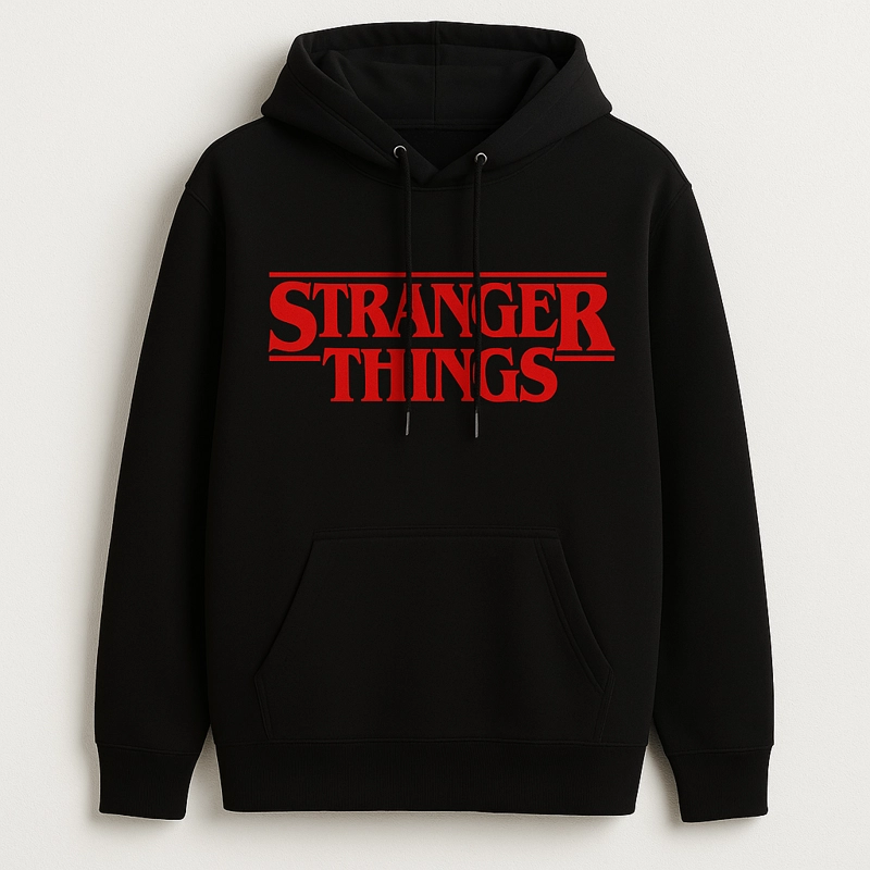 POLERON CANGURO STRANGER THINGS NEGRO - 1
