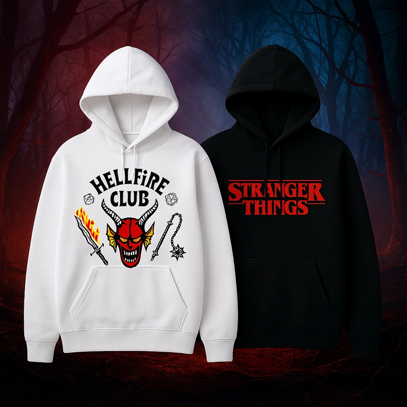 POLERON CANGURO STRANGER THINGS NEGRO - 2