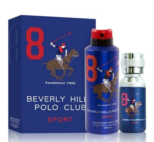 SET POLO CLUB 8 SPORT VARON DEODORANT BODY SPRAY 175 ML + EDT 50 ML - 1