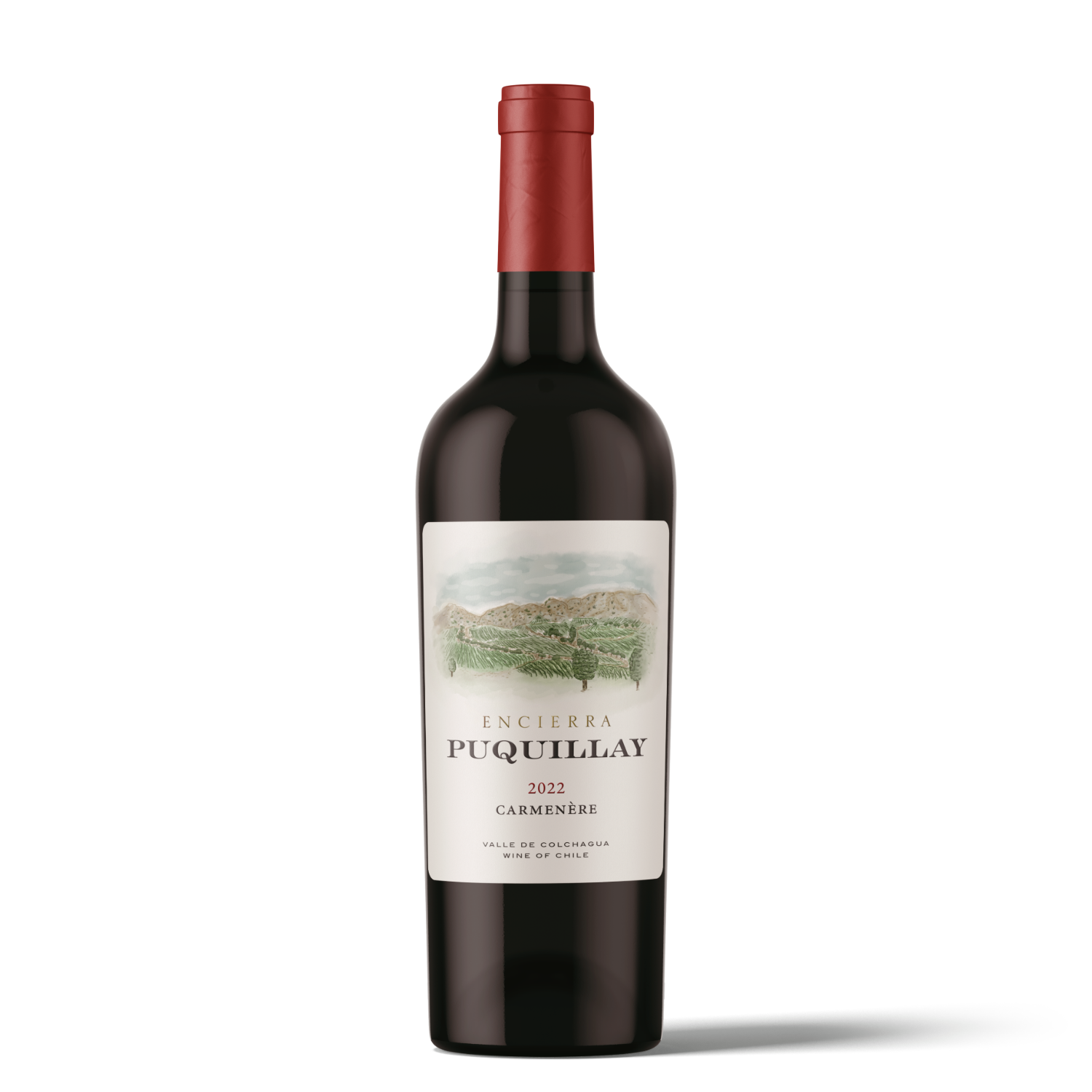 VINO TINTO ENCIERRA PUQUILLAY CARMENERE 2022, 100% CARMENERE - 1