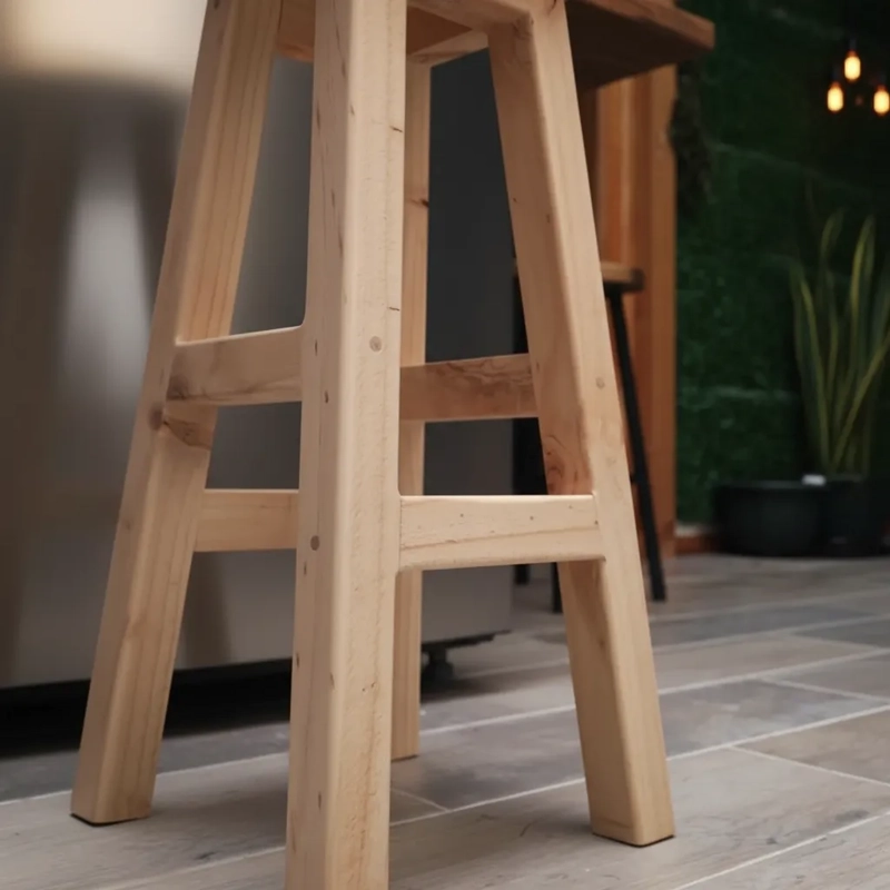 Taburete Nehuen Piso Redondo Madera Bar Cocina - 4