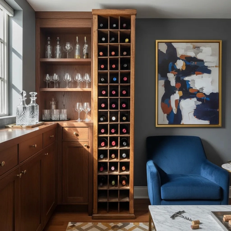 CAVA MADERA VERTICAL 45 BOTELLAS - 1