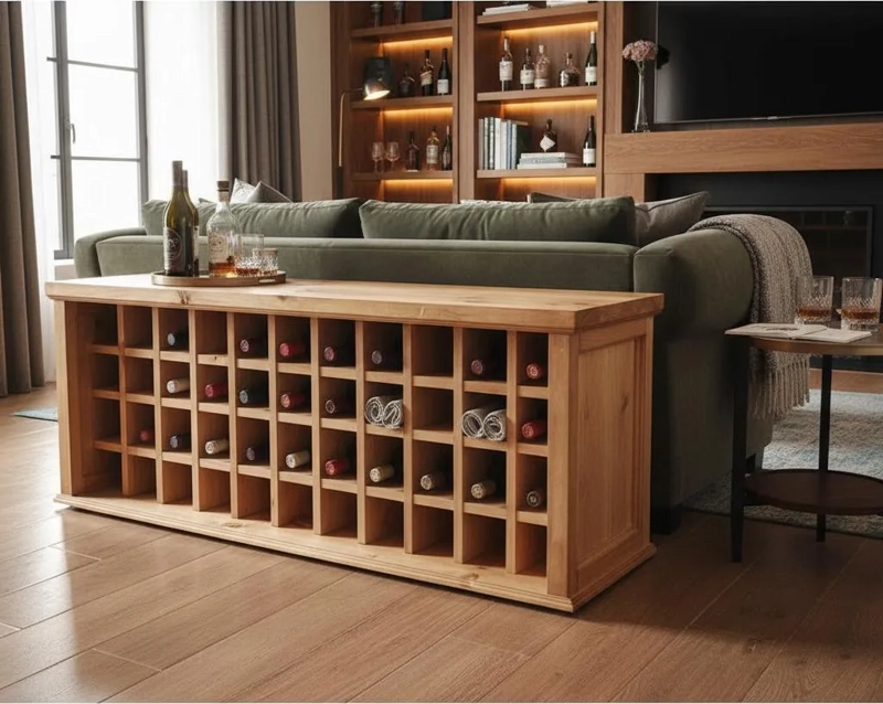 CAVA HORIZONTAL 44 BOTELLAS. 100% MADERA MACIZA - 1