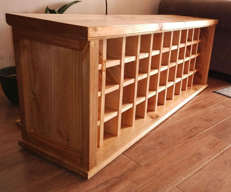 CAVA HORIZONTAL 44 BOTELLAS. 100% MADERA MACIZA - 3
