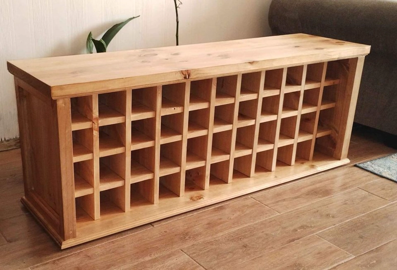 CAVA HORIZONTAL 44 BOTELLAS. 100% MADERA MACIZA - 4
