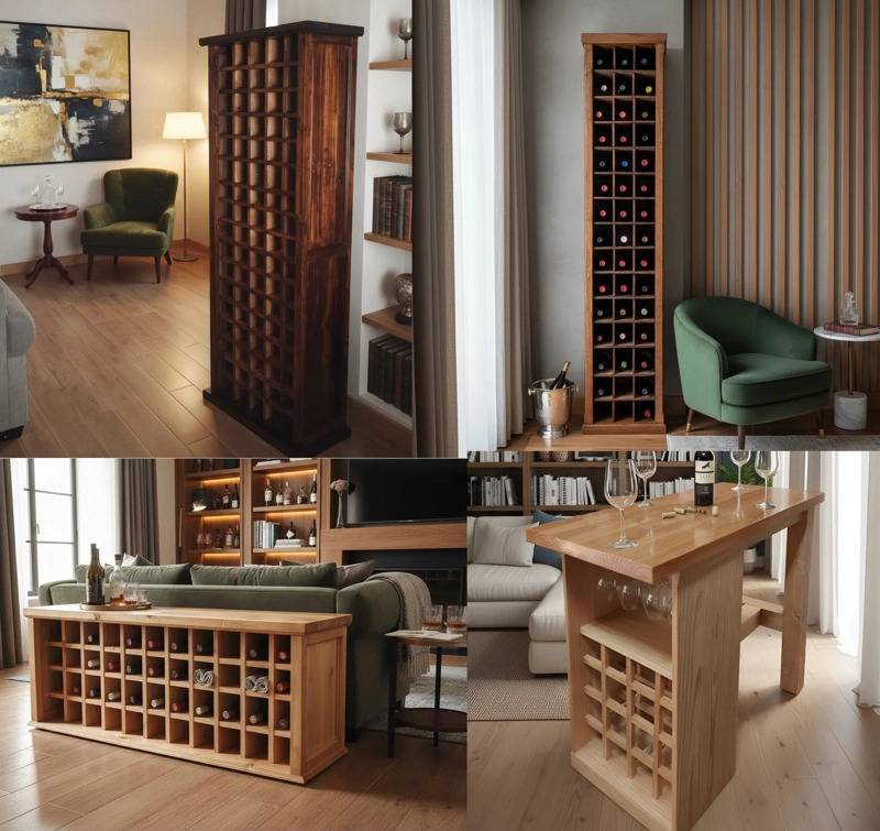 CAVA HORIZONTAL 44 BOTELLAS. 100% MADERA MACIZA - 5