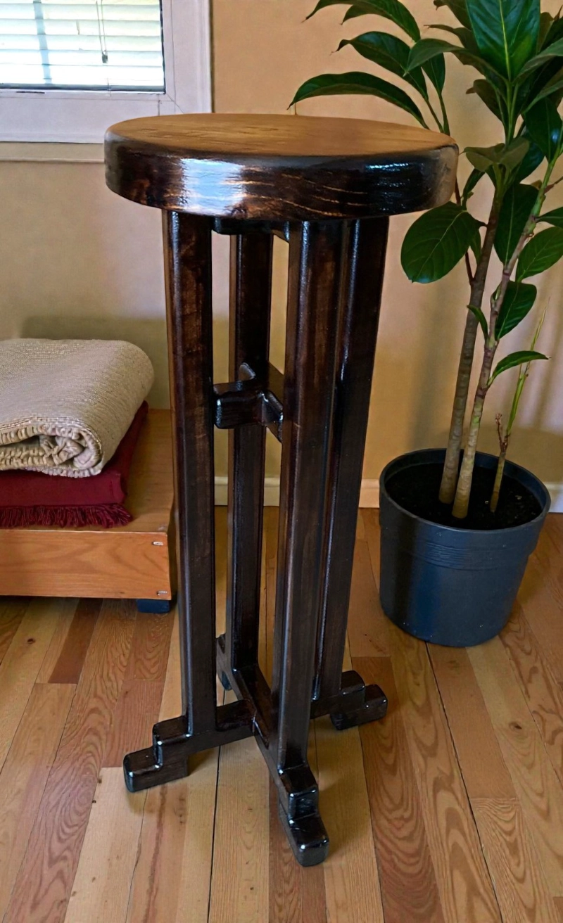 4 PISOS TABURETES MADERA BANCO PARA BAR NOGAL OSCURO 75 CM - 5
