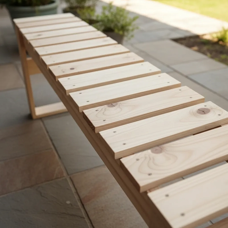 BANCA DE MADERA TERRAZA, PATIO, COCINA 1.5 METROS - 5