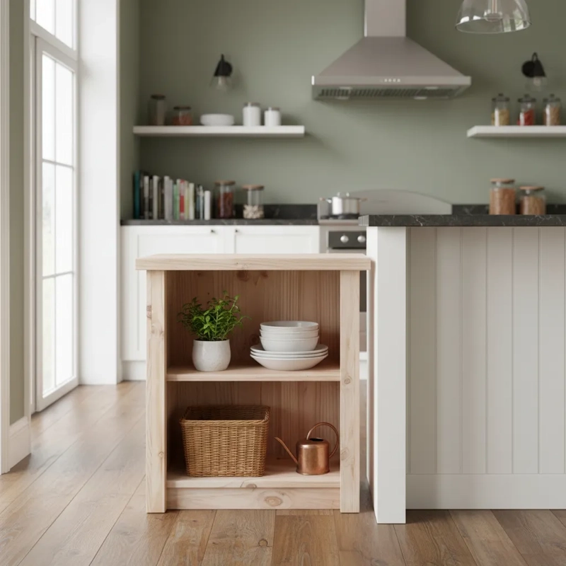 MESON RUSTICO AUXILIAR COCINA. MULTIFUNCIONAL. 100% MADERA MACIZA - 3