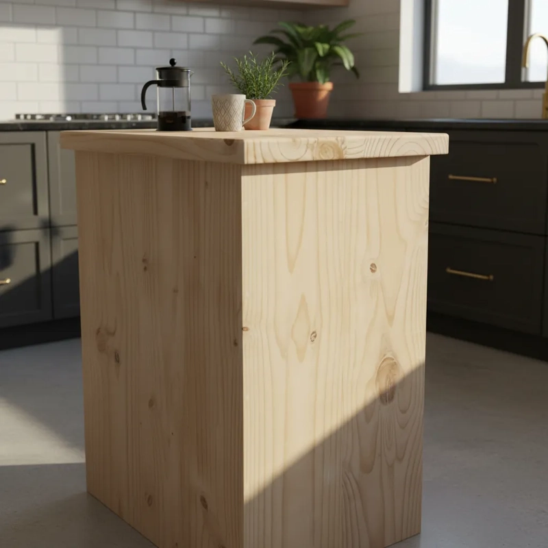 MESON RUSTICO AUXILIAR COCINA. MULTIFUNCIONAL. 100% MADERA MACIZA - 4