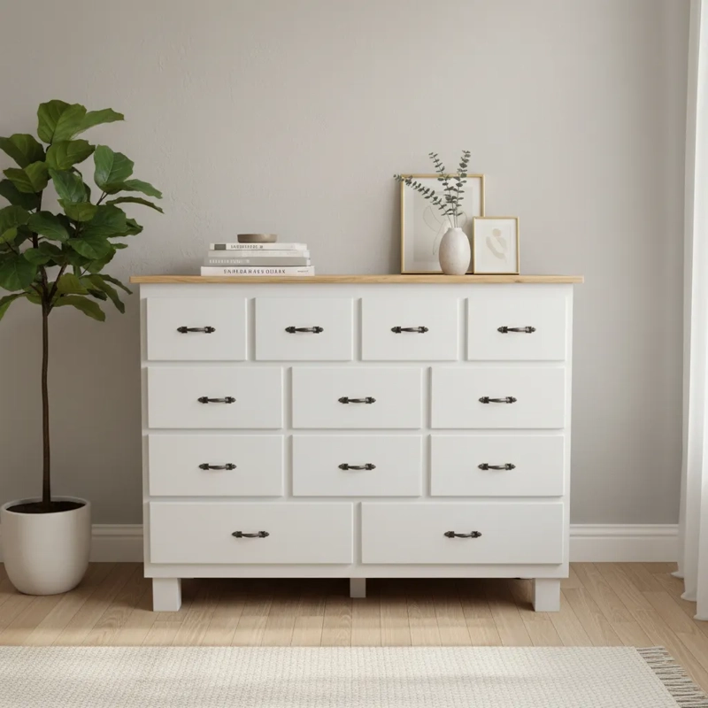 COMODA EXTRA GRANDE MADERA 1.50 X 1.200 MT BLANCO - 1