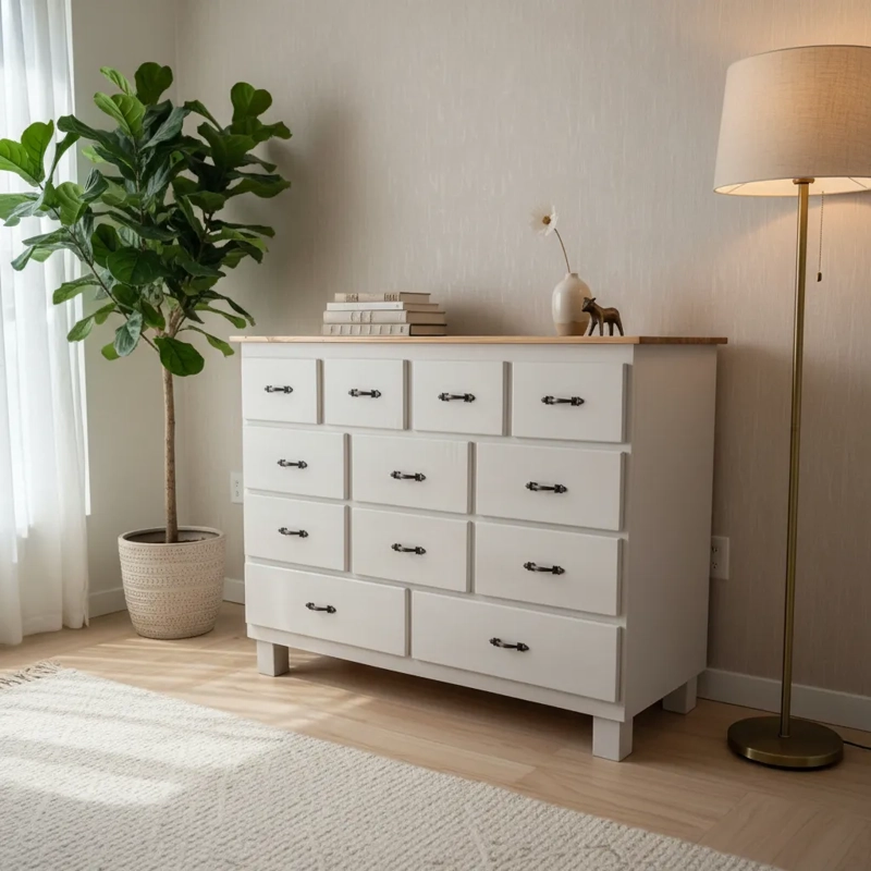 COMODA EXTRA GRANDE MADERA 1.50 X 1.200 MT BLANCO - 2