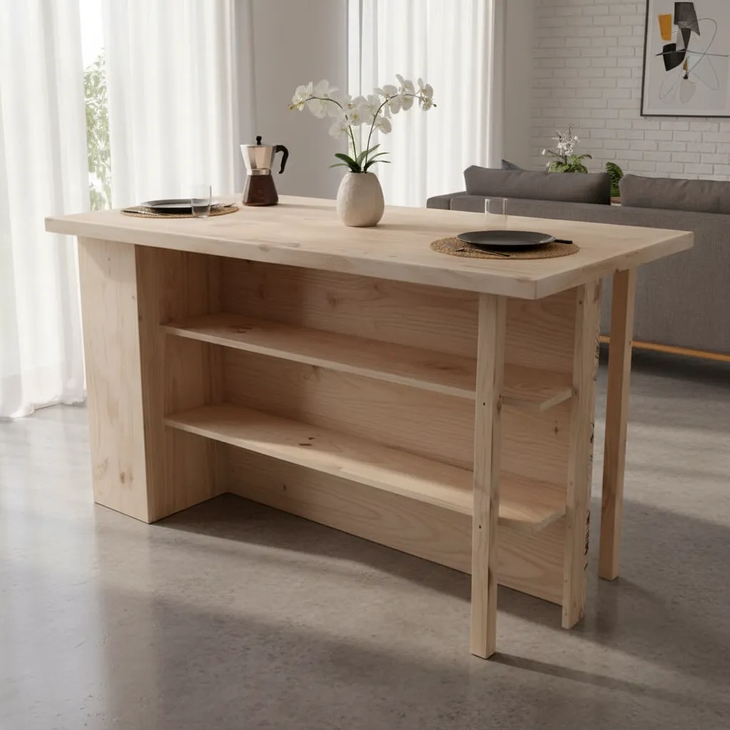 MESON ISLA MUEBLE PARA COCINA, QUINCHO, DESAYUNADOR. - 3