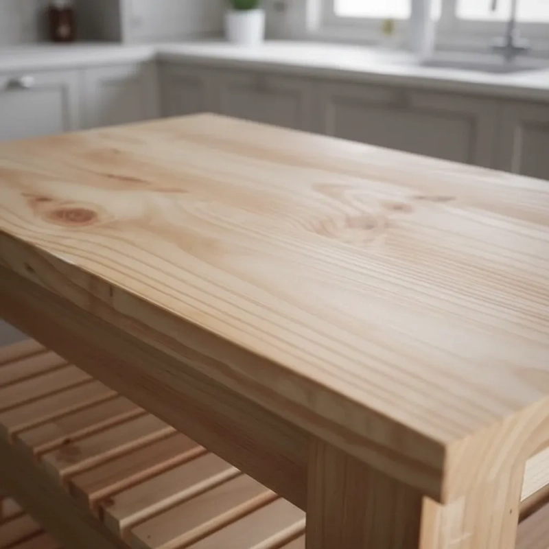 MESA AUXILIAR DE COCINA MODELO KAPURA MADERA 120X60X80 - 3