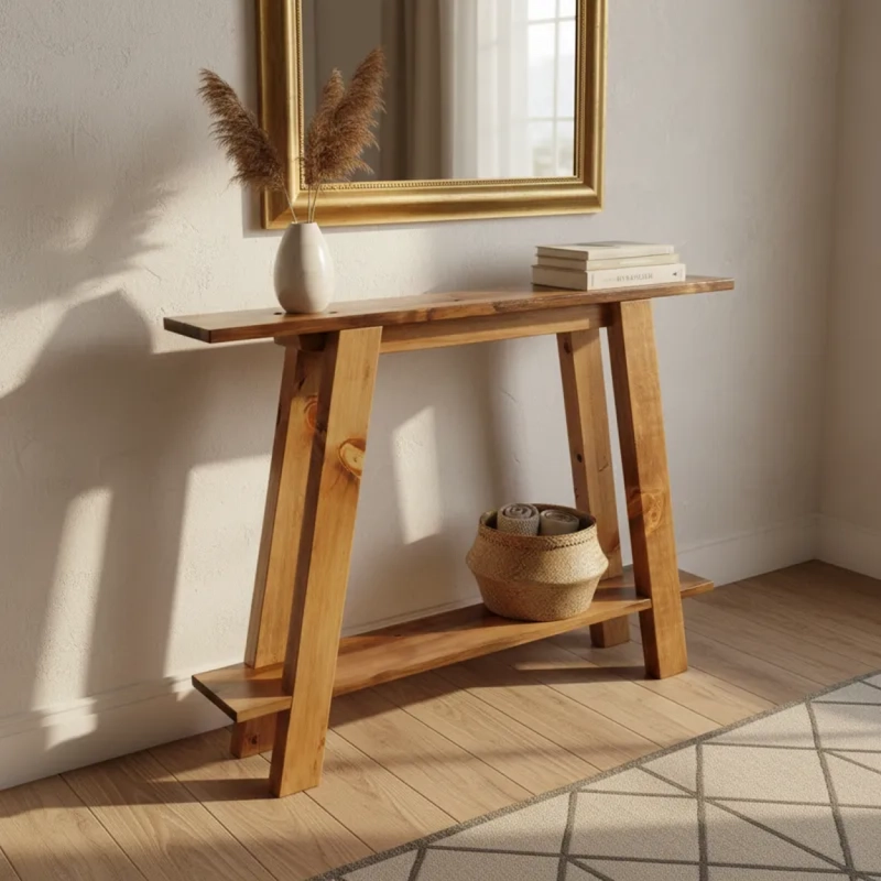 ARRIMO RUSTICO MADERA DE ALAMO PARA RECIBIDOR O SALA - 1