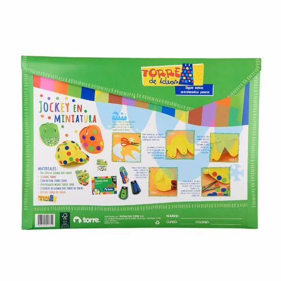 2 CARPETAS CON GOMA EVA 6 COLORES 6 LAMINAS TORRE - 2