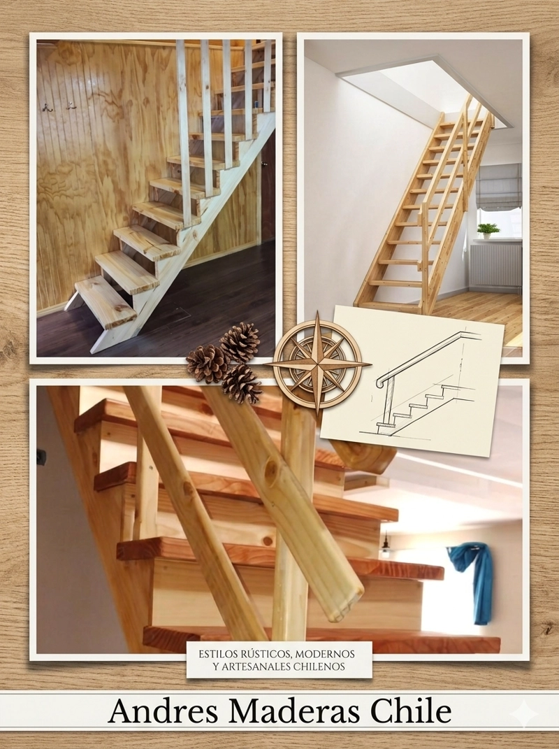 2 UNIDADES PILAR MADERA NATIVA RAULI PARA BARANDA ESCALERA - 2