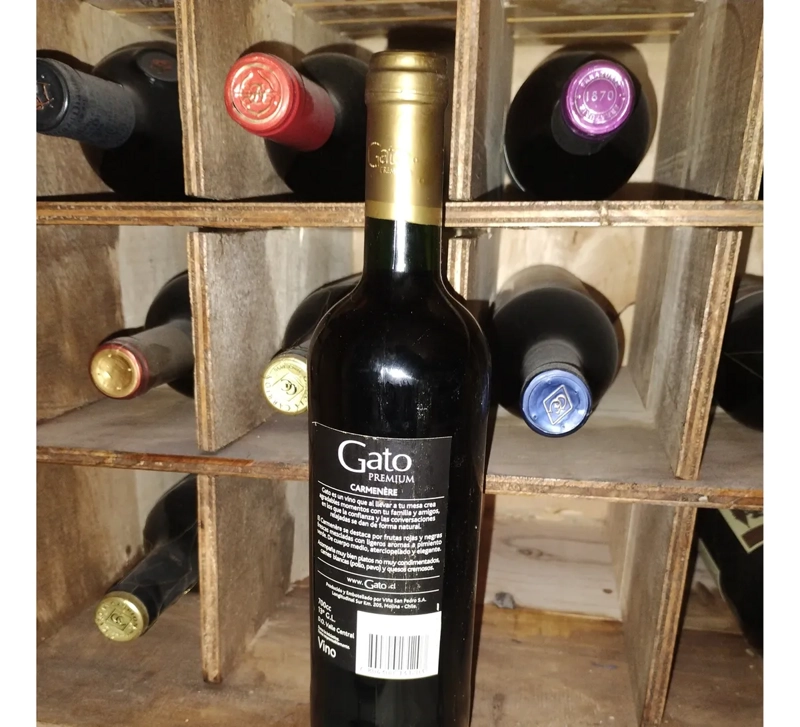 AÑO 2016 VINO VIÑA SAN PEDRO. GATO PREMIUM CARMENERE - 3