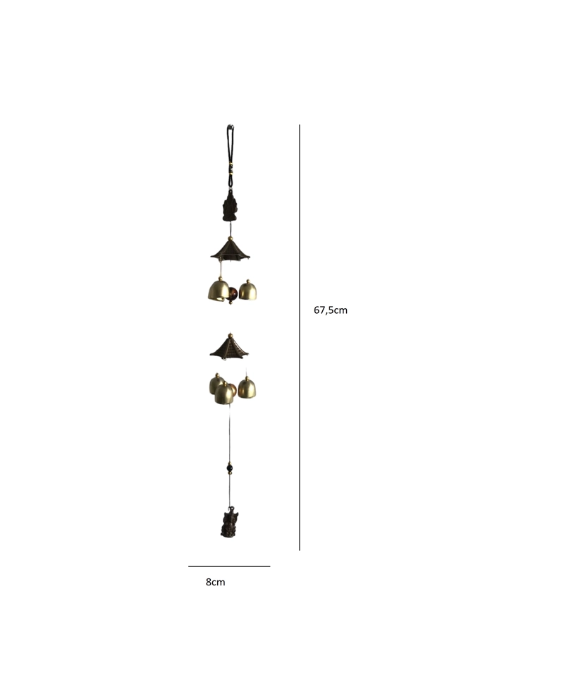 CAMPANA DE VIENTO GANESH BUDA TECHO CAMPANAS 67CM - 3