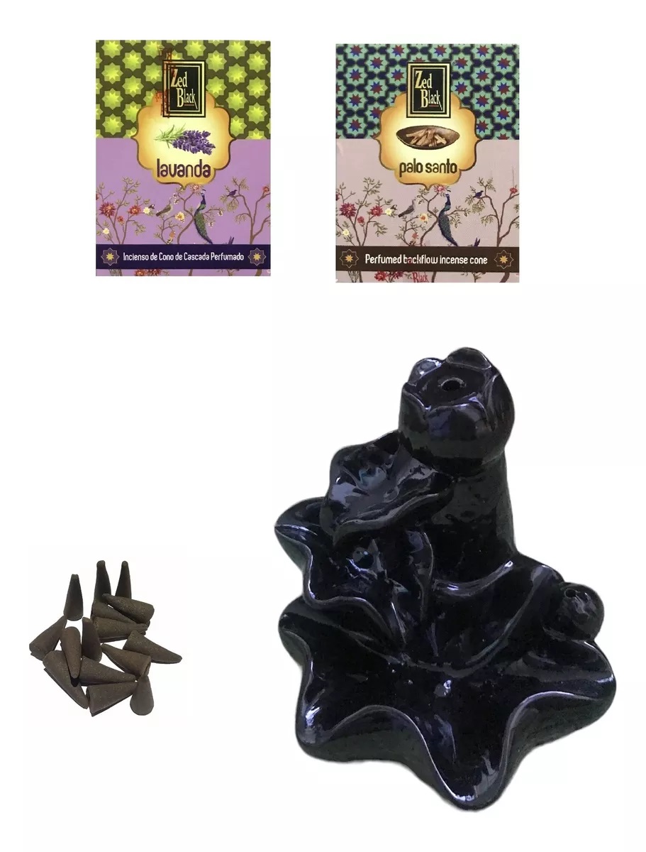 CASCADA DE HUMO TULIPÁN CON INCIENSO CONOS PALO SANTO LAVANDA - 1
