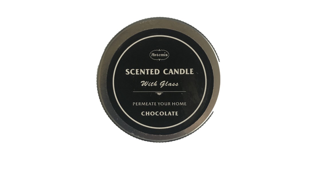 VELA AROMÁTICA CHOCOLATE EN VIDRIO ARTEMIS - 2