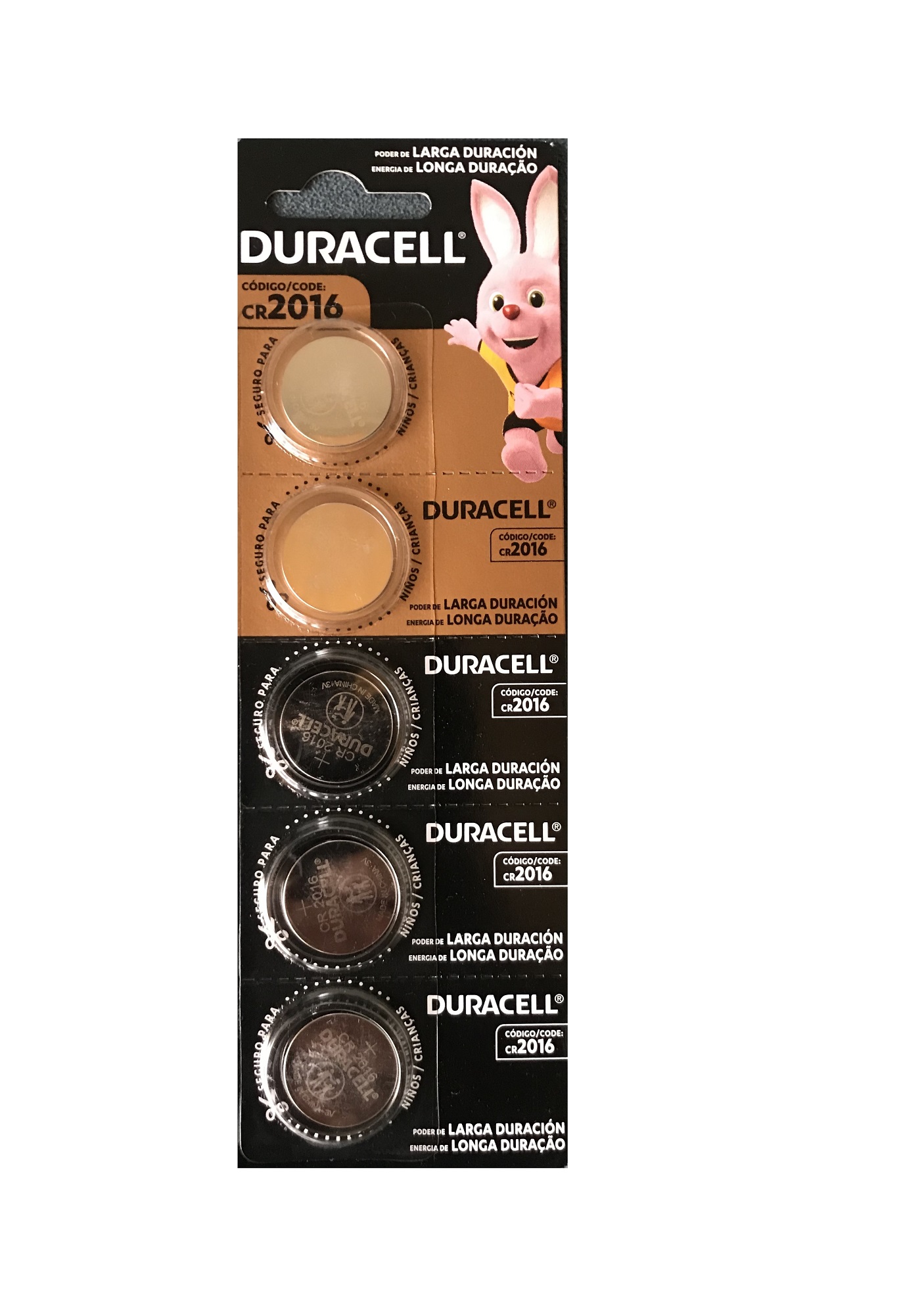 PILA CR2016 DE BOTON DURACELL 5 UNIDADES - 2
