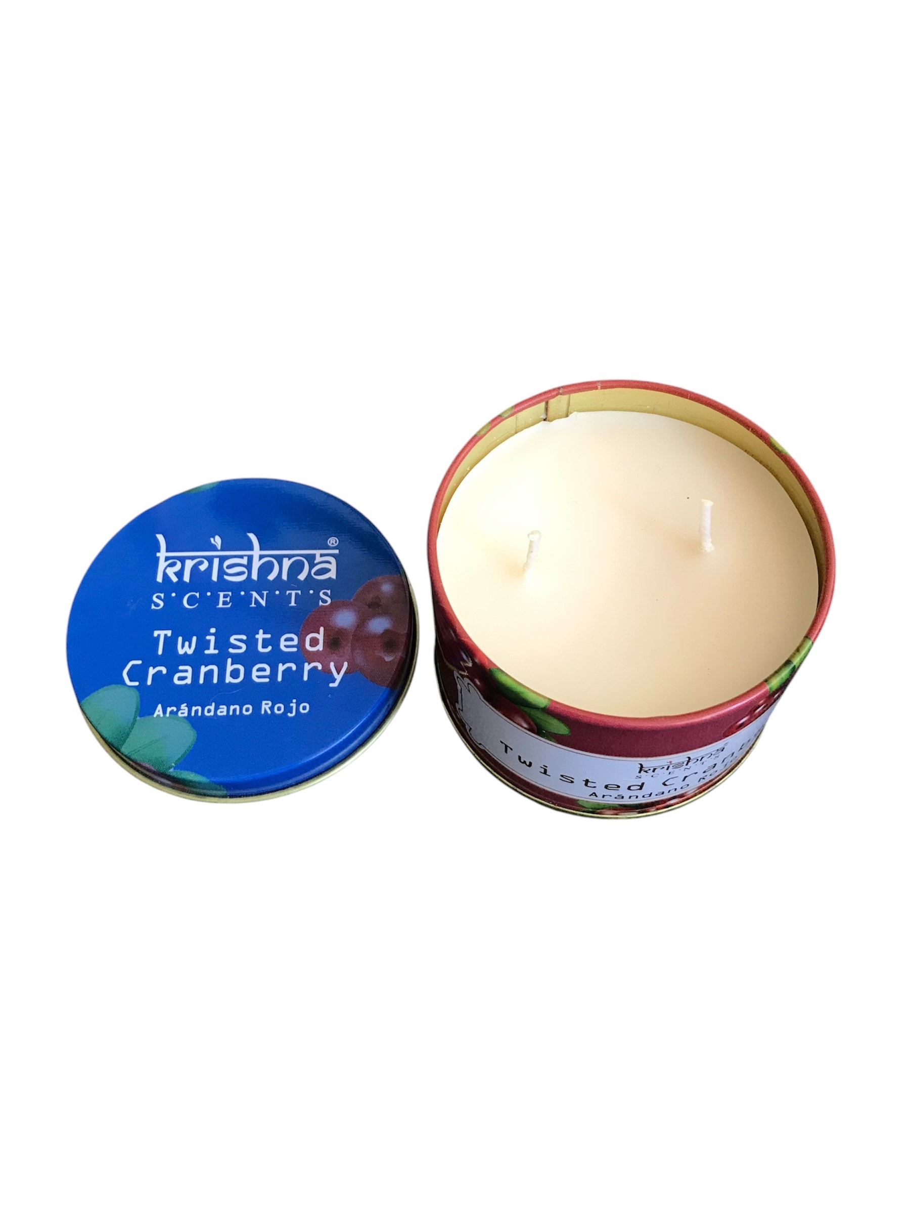 VELA AROMÁTICA AROMA ARANDANO ROJO DOBLE MECHA KRISHNA - 2