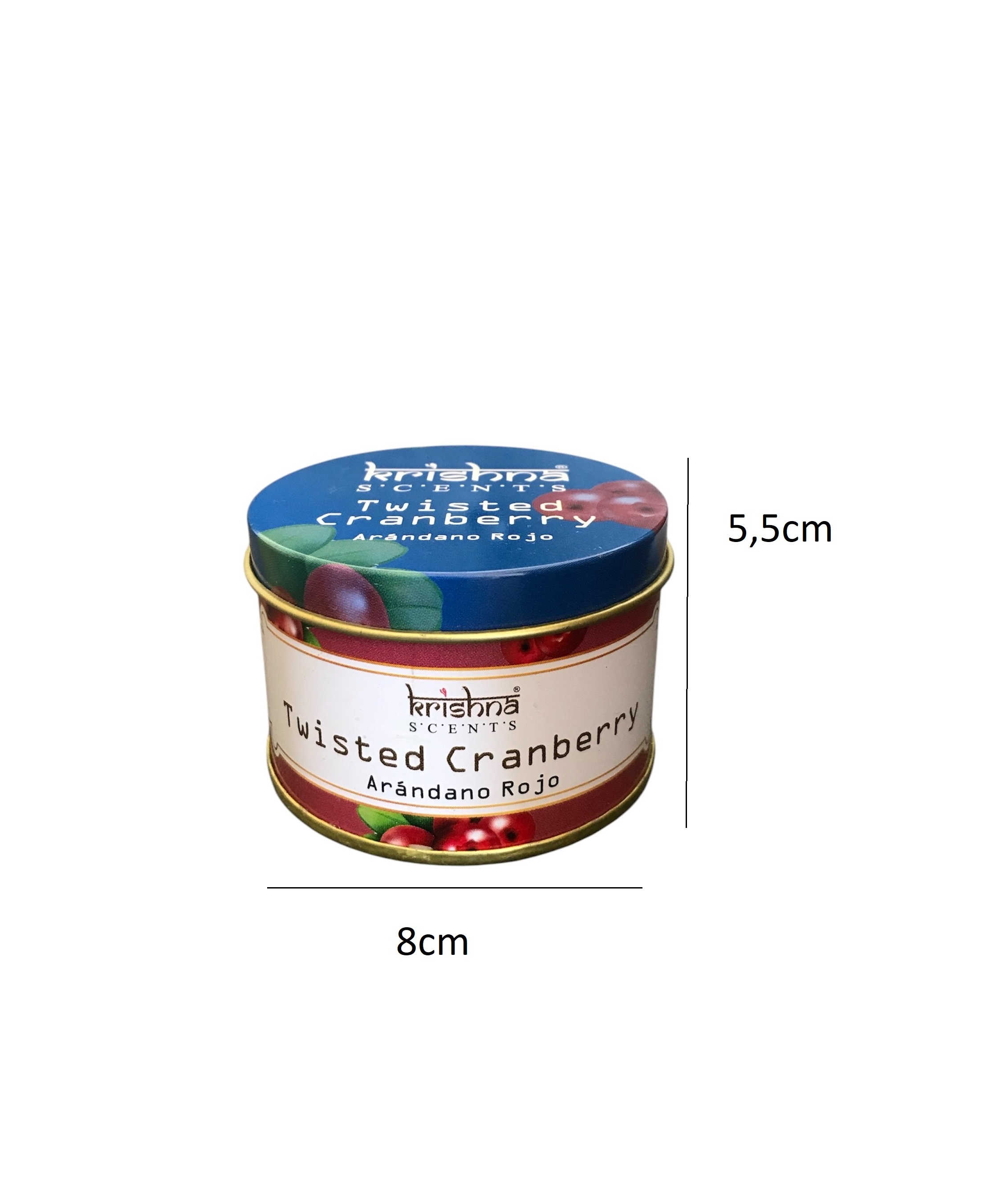 VELA AROMÁTICA AROMA ARANDANO ROJO DOBLE MECHA KRISHNA - 3