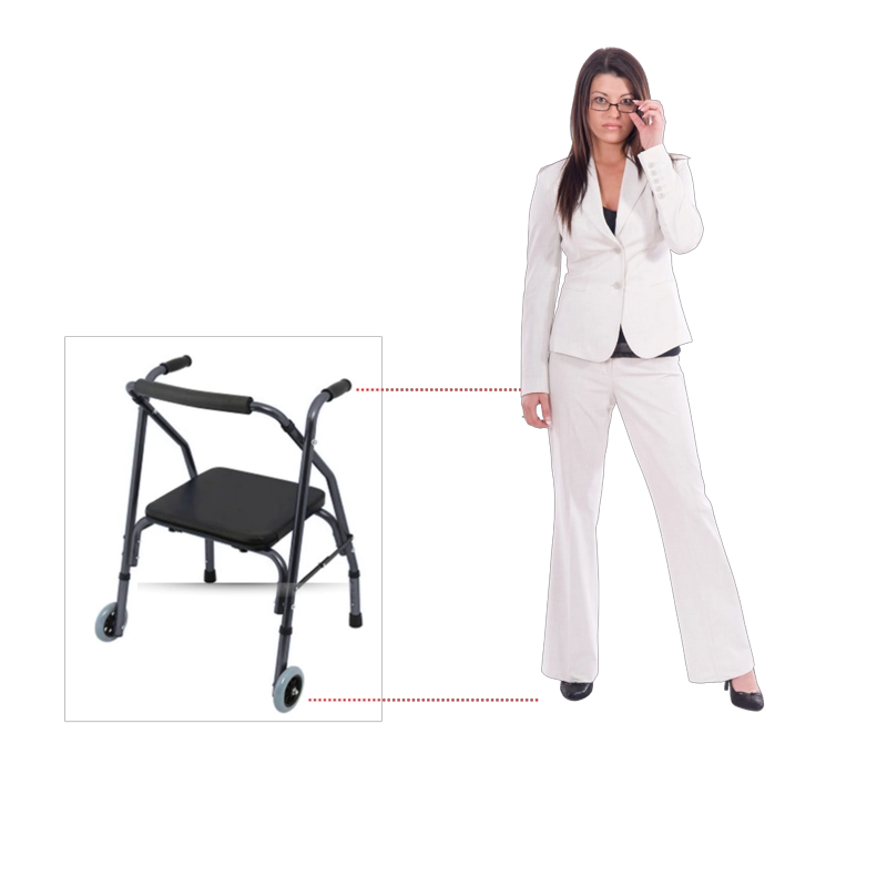 ANDADOR, BURRITO CON ASIENTO Y 2 RUEDAS PLEGABLE - 6