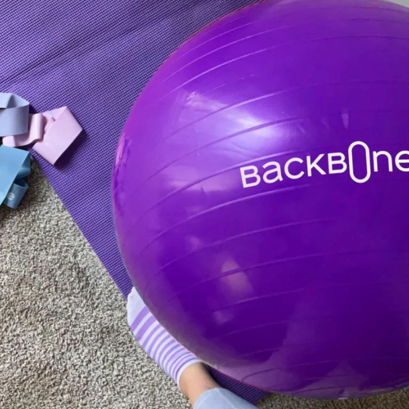 BALON, PELOTA DE EJERCICIOS DE 75 CM , MAS BOMBIN MARCA BACKBONE - 2