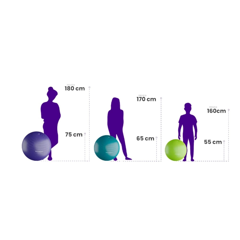 BALON, PELOTA DE EJERCICIOS DE 75 CM , MAS BOMBIN MARCA BACKBONE - 3