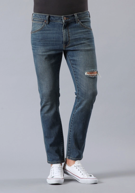 JEANS LARSTON SLIM TIRO MEDIO AZUL MEDIO - 1