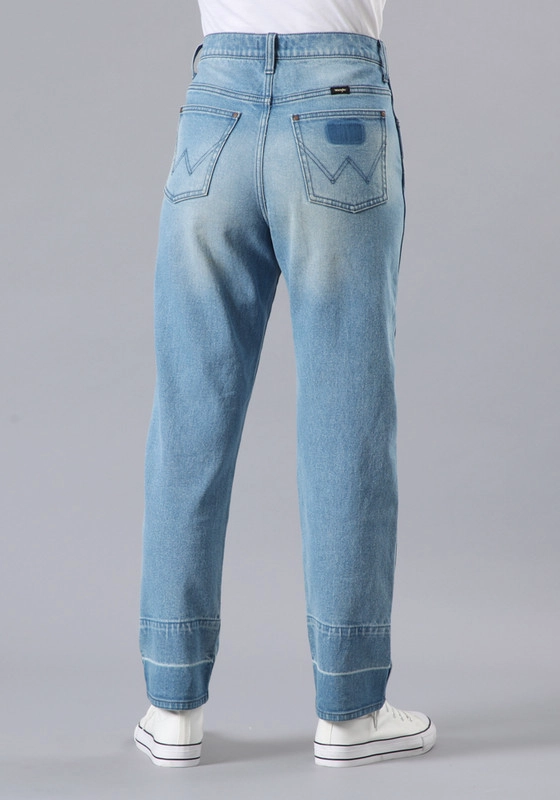 JEANS TIRO ALTO MOM FIT AZUL - 2