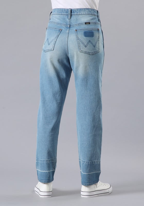 JEANS TIRO ALTO MOM FIT AZUL - 2