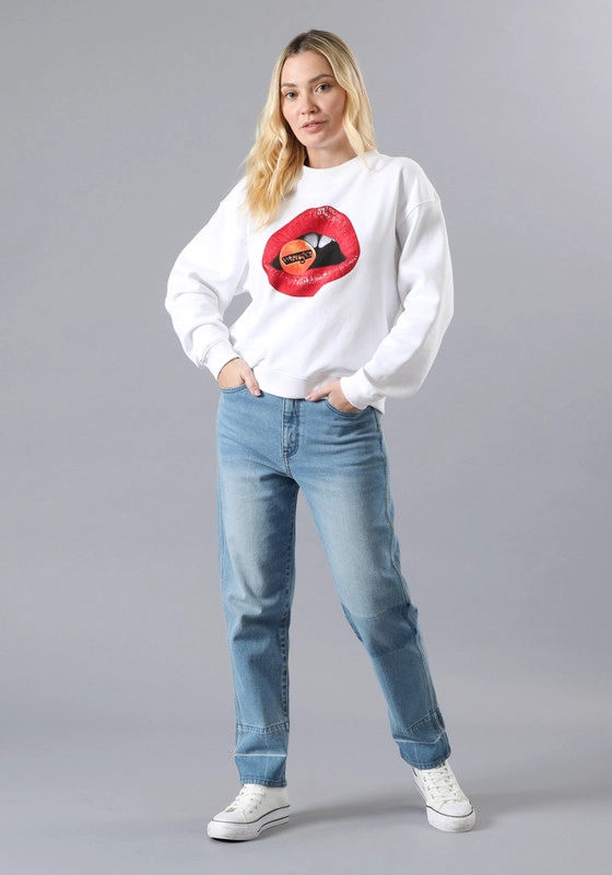 JEANS TIRO ALTO MOM FIT AZUL - 3