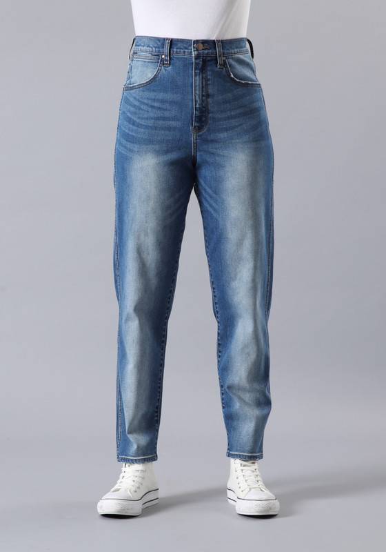 JEANS MOM TIRO ALTO AZUL MEDIO - 1