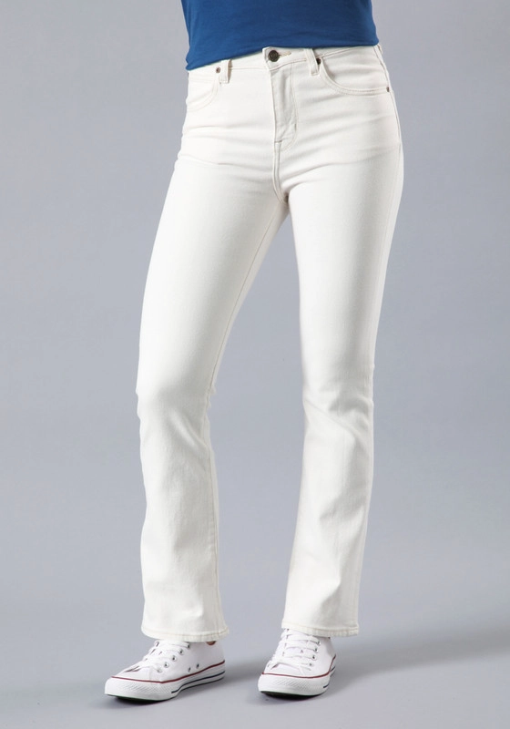 JEANS BREESE BOOT FLARE TIRO ALTO BLANCO - 1
