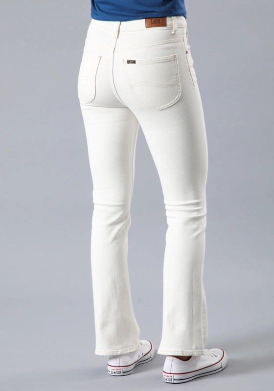 JEANS BREESE BOOT FLARE TIRO ALTO BLANCO - 2