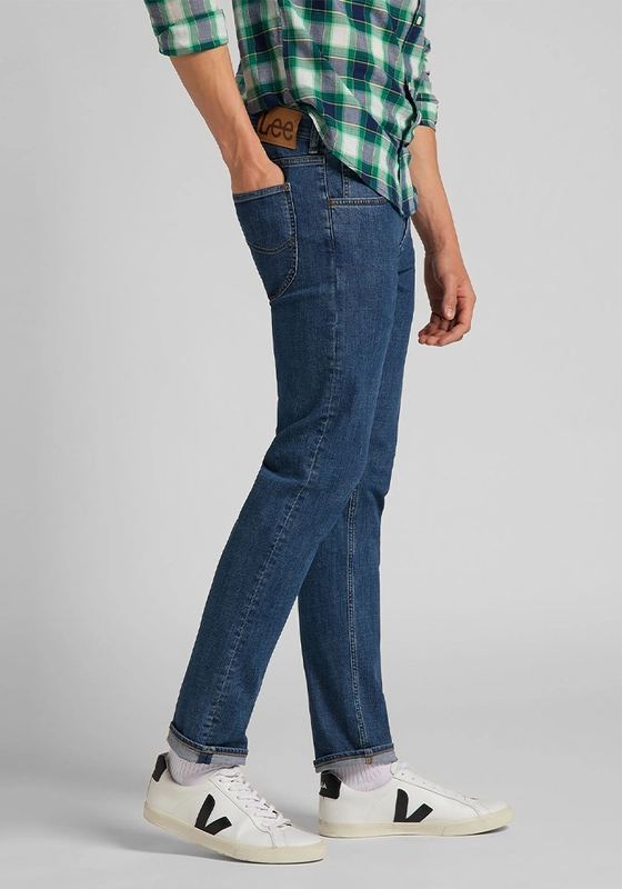 JEANS DAREN REGULAR STRAIGHT TIRO MEDIO AZUL MEDIO - 4