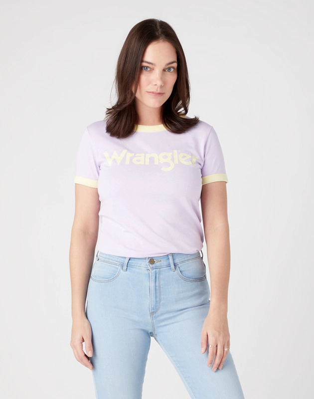 POLERA REGULAR FIT RINGER TEE LILA - 1